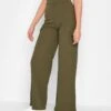 Long Tall Sally Khaki Cargo Wide Leg Trouser 34 Inch -RIVE IS Clothing Shop VHA1P SQ1 0000000047 GREEN MDf