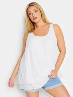 Yours Crochet Back Vest White