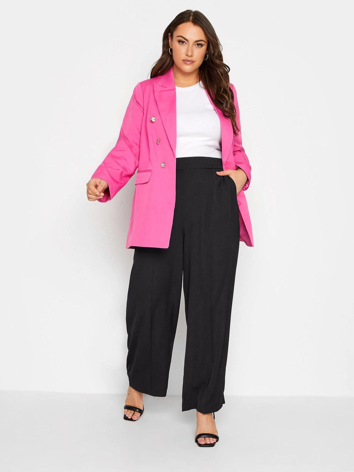 Yours Wide Leg Pull On Trouser - Black 4 Yours Wide Leg Pull On Trouser - Black - Image 2