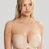 Cleo By Panache Faith Moulded Plunge Strapless Bra - Beige