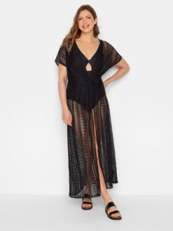 Long Tall Sally Longline Crochet Cover Up - Black 8 Long Tall Sally Longline Crochet Cover Up - Black -RIVE IS Clothing Shop VHA9R SQ3 0000000004 BLACK MDo