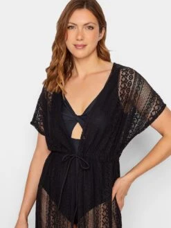 Long Tall Sally Longline Crochet Cover Up - Black 9 Long Tall Sally Longline Crochet Cover Up - Black -RIVE IS Clothing Shop VHA9R SQ4 0000000004 BLACK MDd