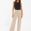 Quiz Button Palazzo Trousers - Natural -RIVE IS Clothing Shop VHJ5S SQ1 0000000003 NATURAL MDf