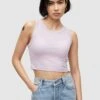 AllSaints Rina Cropped Tank - Lavender -RIVE IS Clothing Shop VHKEJ SQ1 0000000039 PURPLE MDf