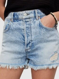 AllSaints Libby Denim Shorts - Indigo Blue -RIVE IS Clothing Shop VHKF8 SQ5 0000000020 BLUE SLd