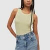 AllSaints Rina Tank Top - Chartuese Green -RIVE IS Clothing Shop VHKGR SQ1 0000000047 GREEN MDf