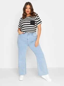 Yours Contrast Stripe T Shirt Black And White -RIVE IS Clothing Shop VHXPY SQ3 0000000013 WHITE MDo