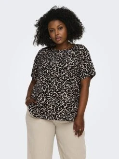 Only Curve Vica Curve Leopard Top - Multi