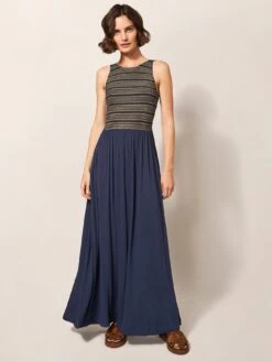 White Stuff Faye Jersey Maxi Dress - Blue