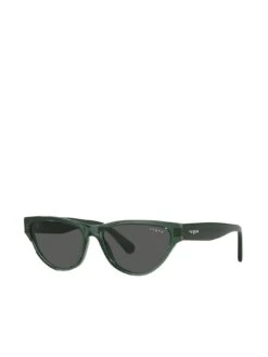 Vogue Eyewear Cat Eye Transparent Dark Green Sunglass