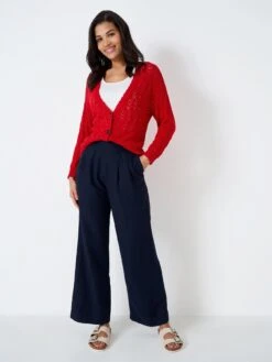 Crew Clothing Mayla Linen Trousers - Navy -RIVE IS Clothing Shop VICZY SQ3 0000000048 NAVY MDo