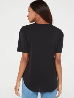 V By Very Cupro Short Sleeve Tshirt - Grey -RIVE IS Clothing Shop VIFH3 SQ2 0000000005 GREY MDb