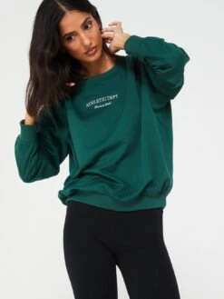 Everyday Athletic Department Slogan Sweatshirt -RIVE IS Clothing Shop VIFKS SQ6 0000000047 GREEN MDd2