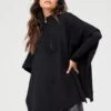 Everyday Zip Up Knitted Poncho -RIVE IS Clothing Shop VIIIO SQ1 0000000004 BLACK MDf