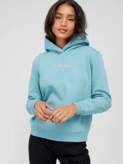 Calvin Klein Jeans Institutional Logo Hoodie - Green