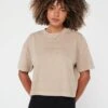 Calvin Klein Jeans Monologo Oversized T-shirt - Taupe