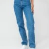 Calvin Klein Jeans High Rise Straight Leg Jean - Blue