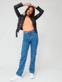 Calvin Klein Jeans High Rise Straight Leg Jean - Blue -RIVE IS Clothing Shop VIIPE SQ3 0000000020 BLUE MDo