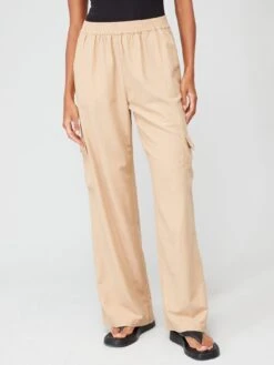 PIECES Milano High Waist Cargo Pants - Beige -RIVE IS Clothing Shop VIKIX SQ3 0000000108 BEIGE MDo