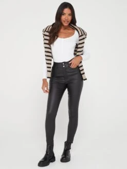 V By Very Shaping Coated Skinny Jeans - Black -RIVE IS Clothing Shop VIP3Z SQ3 0000000004 BLACK MDo