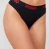 HUGO Sporty Logo Thong - Black