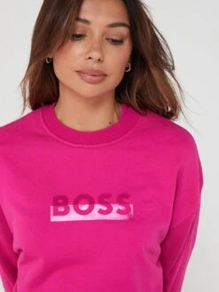 BOSS Embellished Logo Sweater - Pink -RIVE IS Clothing Shop VIQQT SQ4 0000000063 PINK MDd