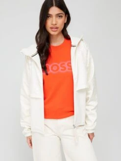 BOSS Eracer Hooded Sweat - Cream -RIVE IS Clothing Shop VIQQZ SQ5 0000000013 WHITE MDd1