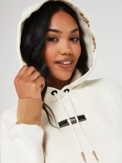 BOSS Colour Block Sleeve Logo Hoodie - White -RIVE IS Clothing Shop VIQRD SQ4 0000000013 WHITE MDd