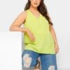 Yours Sleeveless Swing Vest Top - Lime