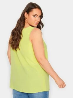 Yours Sleeveless Swing Vest Top - Lime -RIVE IS Clothing Shop VIZ4M SQ2 0000000047 GREEN MDb