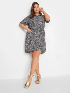 Yours Shirt Dress Blue Ditsy -RIVE IS Clothing Shop VIZ7K SQ3 0000000020 BLUE MDo