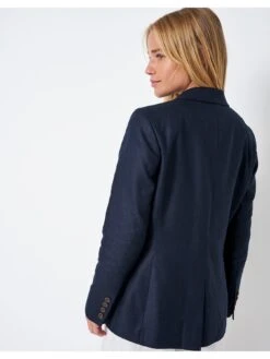 Crew Clothing Linen Blazer - Navy -RIVE IS Clothing Shop VJ2MR SQ2 0000000048 NAVY MDb