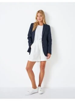 Crew Clothing Linen Blazer - Navy -RIVE IS Clothing Shop VJ2MR SQ4 0000000048 NAVY MDd