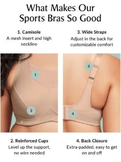 Glamorise 1066 Sport Bra - Grey -RIVE IS Clothing Shop VJ7EO SQ5 0000000005 GREY MDd1