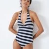 Crew Clothing Halter Swimsuit - Blue