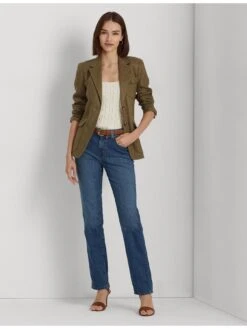 Lauren By Ralph Lauren Midrise Strt-full Length-straight - Ocean Blue Wash Denim -RIVE IS Clothing Shop VJEWS SQ3 0000000020 BLUE MDo