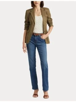 Lauren By Ralph Lauren Midrise Strt-full Length-straight - Ocean Blue Wash Denim -RIVE IS Clothing Shop VJEWS SQ4 0000000020 BLUE MDd