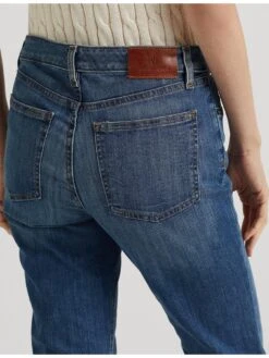 Lauren By Ralph Lauren Midrise Strt-full Length-straight - Ocean Blue Wash Denim -RIVE IS Clothing Shop VJEWS SQ5 0000000020 BLUE MDd1