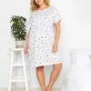 Yours Sunglasses Grown-On-Sleeve Placket Nightdress