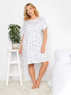 Yours Sunglasses Grown-On-Sleeve Placket Nightdress