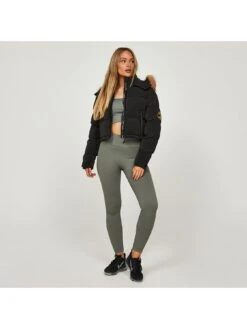 Zavetti Canada Bellucci 2.0 Crop Puffer Jacket - Black -RIVE IS Clothing Shop VJGXD SQ3 0000000004 BLACK MDo