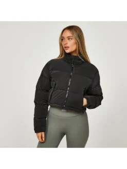 Zavetti Canada Bellucci 2.0 Crop Puffer Jacket - Black -RIVE IS Clothing Shop VJGXD SQ5 0000000004 BLACK MDd1
