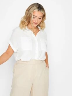 Yours Short Sleeve Utility Blouse White -RIVE IS Clothing Shop VJGXZ SQ4 0000000013 WHITE MDd