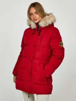 Zavetti Canada Goshawa Puffer Parka - Red