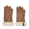 UGG Shorty Glove Leather Trim - Chestnut