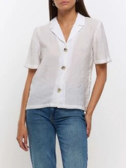 River Island Natural Shirt - White
