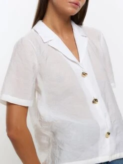 River Island Natural Shirt - White -RIVE IS Clothing Shop VJNGJ SQ4 0000000013 WHITE MDd