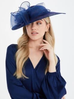 Quiz Large Bow Hat Fascinator -RIVE IS Clothing Shop VJRDX SQ2 0000000354 DARK BLUE MDf