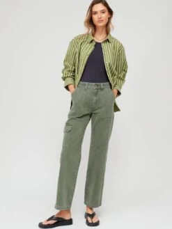 V By Very Utility Cargo Pocket Trousers - Khaki -RIVE IS Clothing Shop VJUF9 SQ6 0000000058 KHAKI MDd2