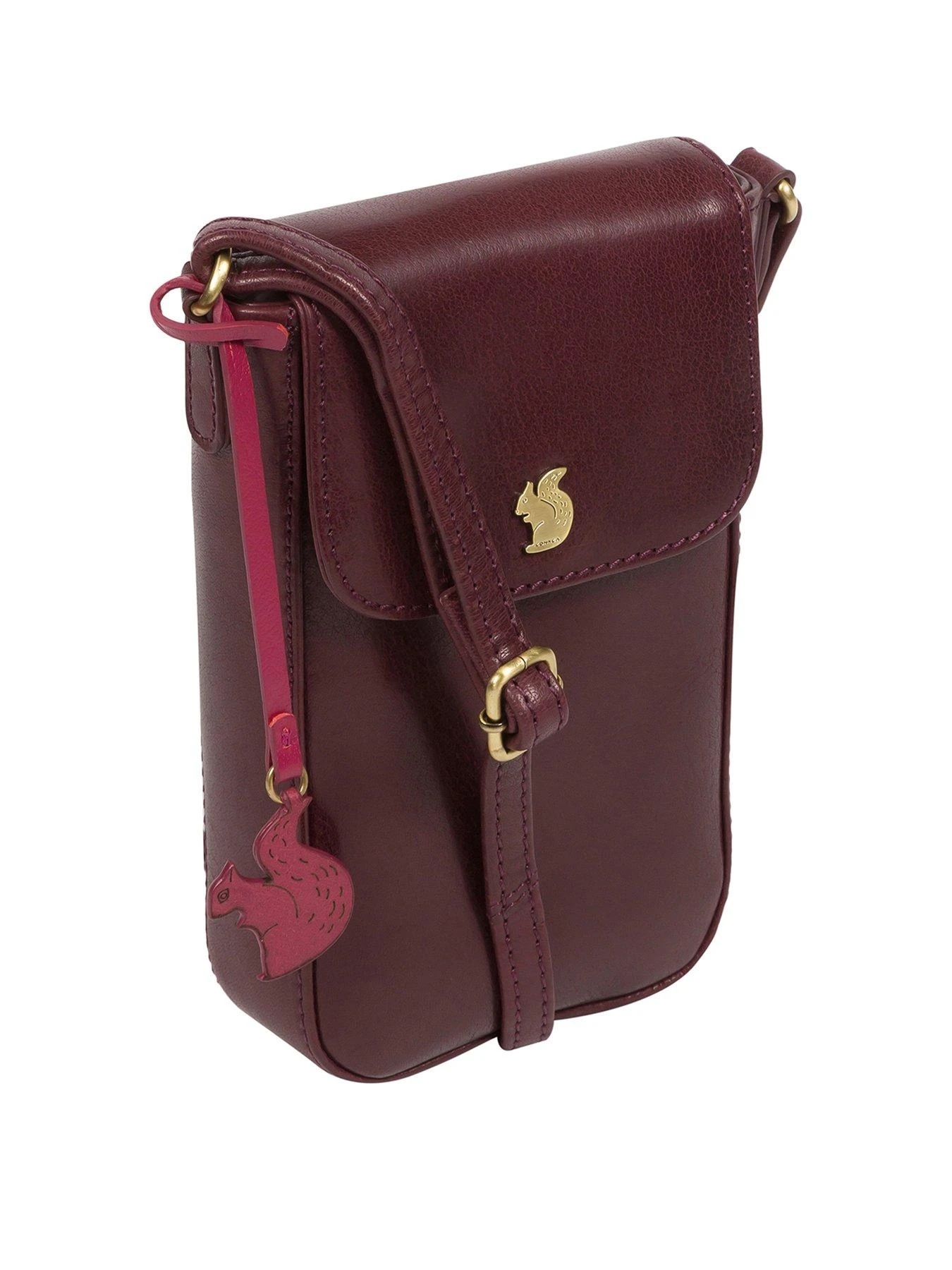 Concka Buzz Plum Leather Cross Body Phone Bag 7 Concka Buzz Plum Leather Cross Body Phone Bag - Image 5